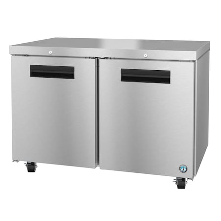 Hoshizaki Refrigerator, Two Section Undercounter, Stainless Doors with Lock,  UR48B-01